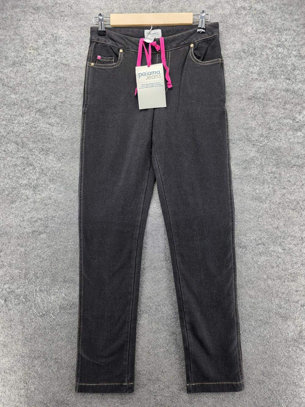 Pajama Jeans Jeans Womens XS Gray Straight Mid Rise Comfort Stretch 30 Inseam